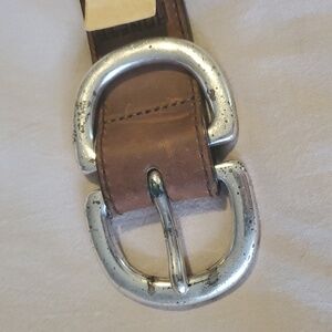 Vintage Honest Men's Brown Leather Cruisers Horseshoe Horsebit Y2K Belt Sz 32